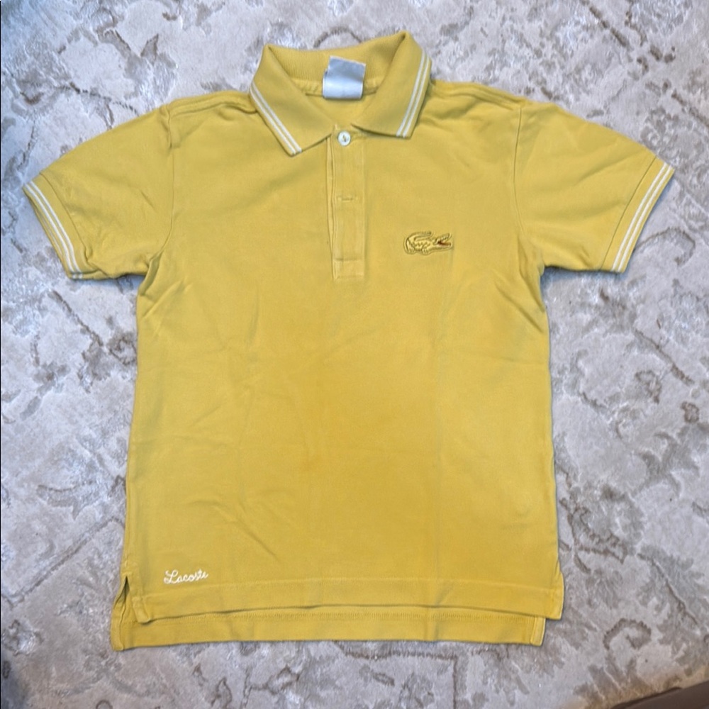 Lacoste Yellow Polo Shirt Classic Knit Style